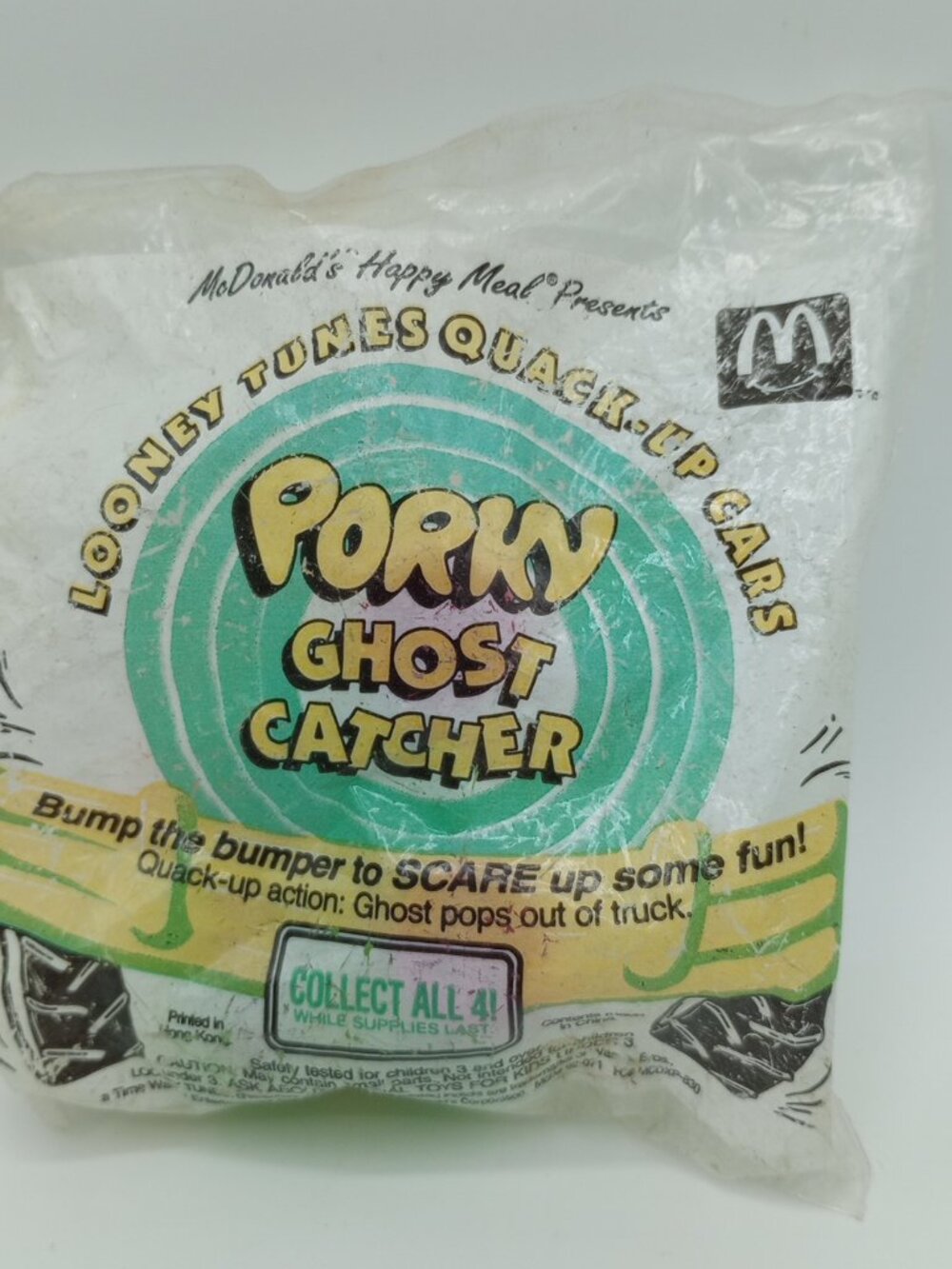 Vintage 1992 Sealed Looney Tunes Quack Up Cars Porky Pig Ghost Catcher